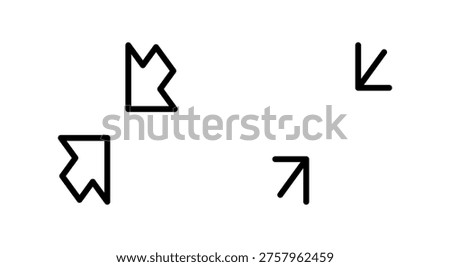 Fullscreen Icon symbol for apps and websites. Expand to full screen sign and symbol. Arrows symbol