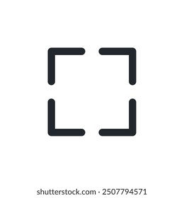Fullscreen icon symbol template for graphic and web design collection logo vector illustration