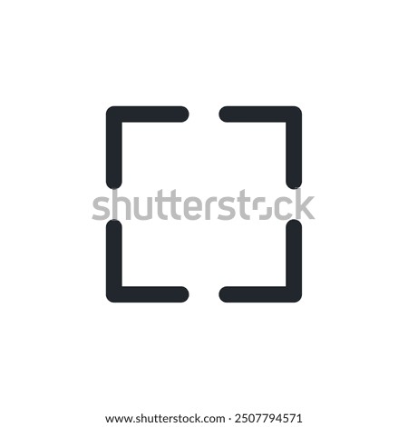 Fullscreen icon symbol template for graphic and web design collection logo vector illustration