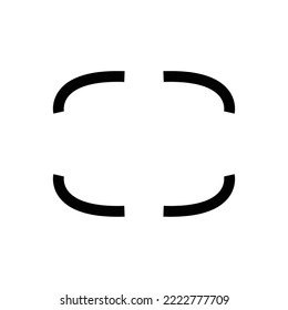 Fullscreen icon vector design template,illustration with editable stroke,fill and easy to use