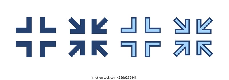 Fullscreen Icon vector. Expand to full screen sign and symbol. Arrows symbol