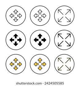 Fullscreen Icon vector. Expand to full screen sign and symbol. Arrows symbol