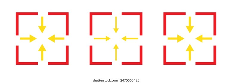  Fullscreen Icon vector. Expand to full screen sign and symbol. Arrows symbol