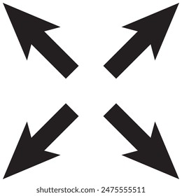 Fullscreen Icon vector. Expand to full screen sign and symbol. Arrows symbol