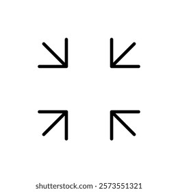 Fullscreen Icon vector. Expand to full screen sign and symbol. Arrows symbol