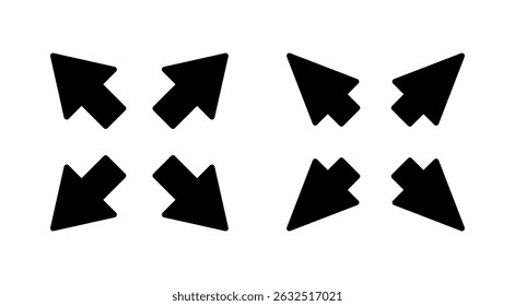 Fullscreen Icon vector. Expand to full screen sign and symbol. Arrows symbol