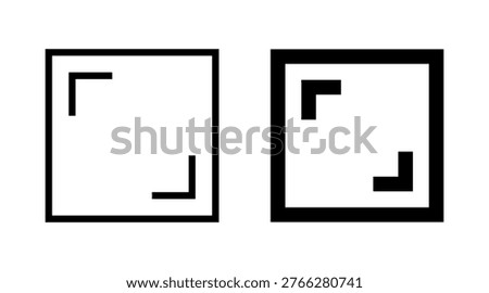 Fullscreen Icon vector. Expand to full screen sign and symbol. Arrows symbol