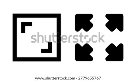 Fullscreen Icon vector. Expand to full screen sign and symbol. Arrows symbol