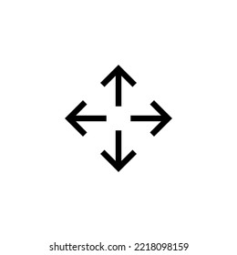 Fullscreen Icon vector illustration. Expand to full screen sign and symbol. Arrows symbol