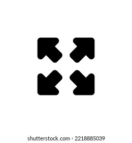 Vollbild-Symbol, Vektorgrafik. Erweitern Sie das Symbol auf Vollbild. Pfeilsymbol