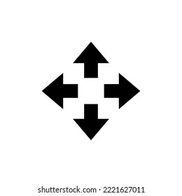 Icono de pantalla completa ilustración vectorial. Expandir a símbolo y signo de pantalla completa. Símbolo de flechas