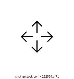 Fullscreen Icon vector illustration. Expand to full screen sign and symbol. Arrows symbol