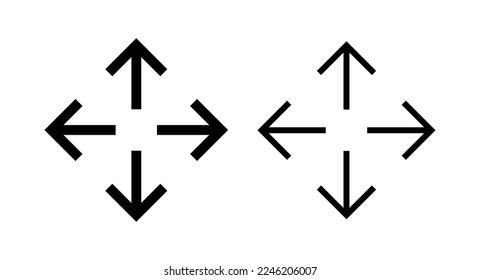 Fullscreen Icon vector illustration. Expand to full screen sign and symbol. Arrows symbol
