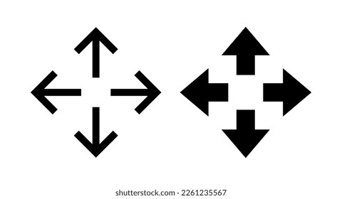 Fullscreen Icon vector illustration. Expand to full screen sign and symbol. Arrows symbol