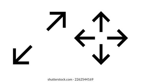 Fullscreen Icon vector illustration. Expand to full screen sign and symbol. Arrows symbol