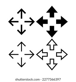 Fullscreen Icon vector illustration. Expand to full screen sign and symbol. Arrows symbol