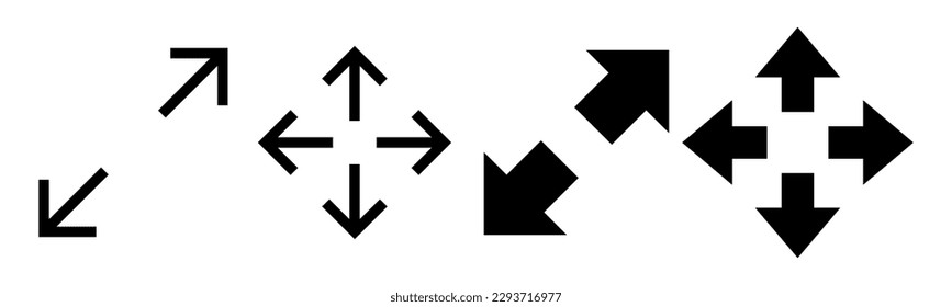 Fullscreen Icon vector illustration. Expand to full screen sign and symbol. Arrows symbol