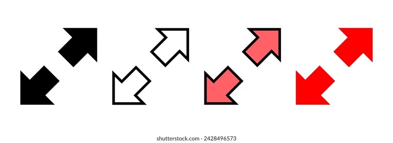Fullscreen Icon vector illustration. Expand to full screen sign and symbol. Arrows symbol