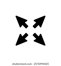 Fullscreen Icon vector illustration. Expand to full screen sign and symbol. Arrows symbol