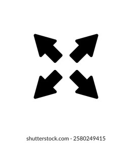 Fullscreen Icon vector illustration. Expand to full screen sign and symbol. Arrows symbol