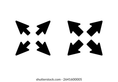Fullscreen Icon vector illustration. Expand to full screen sign and symbol. Arrows symbol