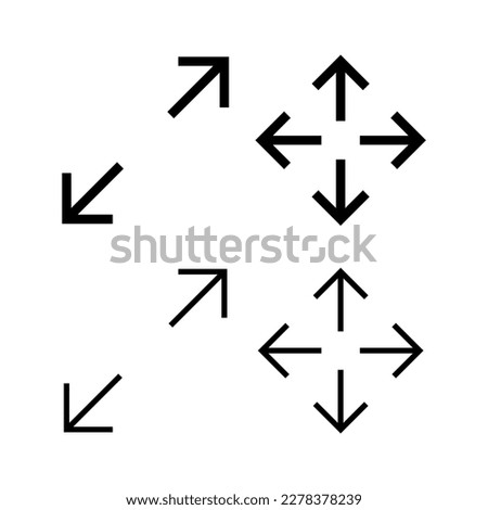 Fullscreen Icon vector illustration. Expand to full screen sign and symbol. Arrows symbol