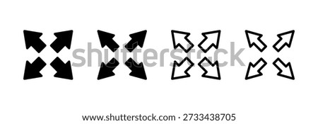 Fullscreen Icon vector illustration. Expand to full screen sign and symbol. Arrows symbol