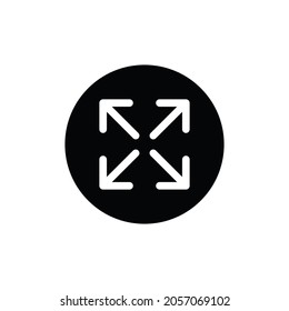 Fullscreen icon vector. Maximize sign