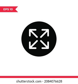 Fullscreen icon vector. Maximize sign