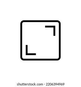 Fullscreen Icon vector for web and mobile app. Expand to full screen sign and symbol. Arrows symbol