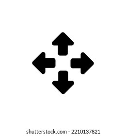 Fullscreen Icon vector for web and mobile app. Expand to full screen sign and symbol. Arrows symbol