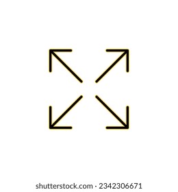 Fullscreen Icon vector for web and mobile app. Expand to full screen sign and symbol. Arrows symbol