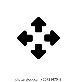 Fullscreen Icon vector for web and mobile app. Expand to full screen sign and symbol. Arrows symbol