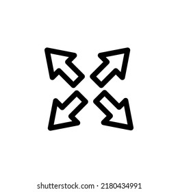 Fullscreen With Outline Icon Vector