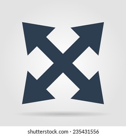 Fullscreen sign icon. Arrows symbol. Icon for App. 