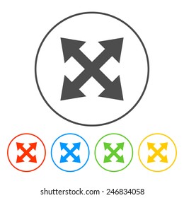 Fullscreen sign icon. Arrows symbol. Vector EPS