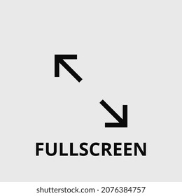 Vollbild-Vektorsymbol. Dünne Vollbild-Illustration für mobile, Web- und Desktop-Apps. Vollbildsymbol.