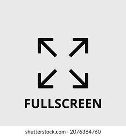 Fullscreen vector icon. Thin fullscreen illustration for mobile, web and desktop apps. Fullscreen symbol.