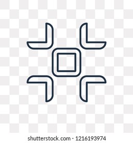 Fullscreen vector outline icon isolated on transparent background, high quality linear Fullscreen transparency concept can be used web and mobile
