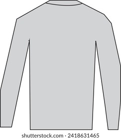 diseño de camisetas de color gris de manga completa