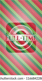 Full-time christmas emblem.