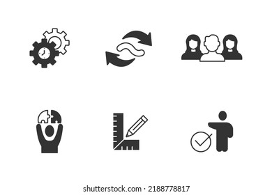 Full-time equivalent icons set . Full-time equivalent pack symbol vector elements for infographic web