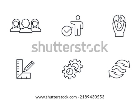 Full-time equivalent icons set . Full-time equivalent pack symbol vector elements for infographic web