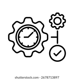 Fulltime line icon vector collection