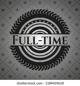 Full-time retro style black emblem