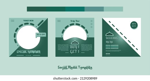 Fullview Creative social media design of food menu special ramadhan "Today's Menu"