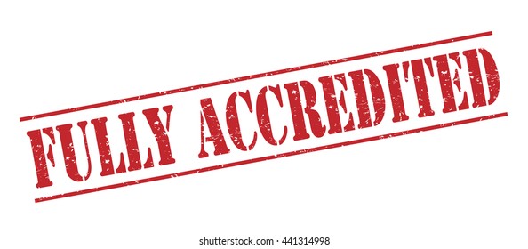 fully accredited vector stamp on white background