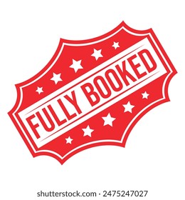 Fully Booked Rubber stamp Design Vector 