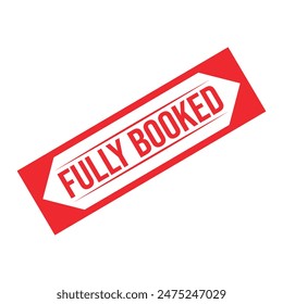 Fully Booked Rubber stamp Design Vector 