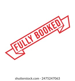 Fully Booked Rubber stamp Design Vector 